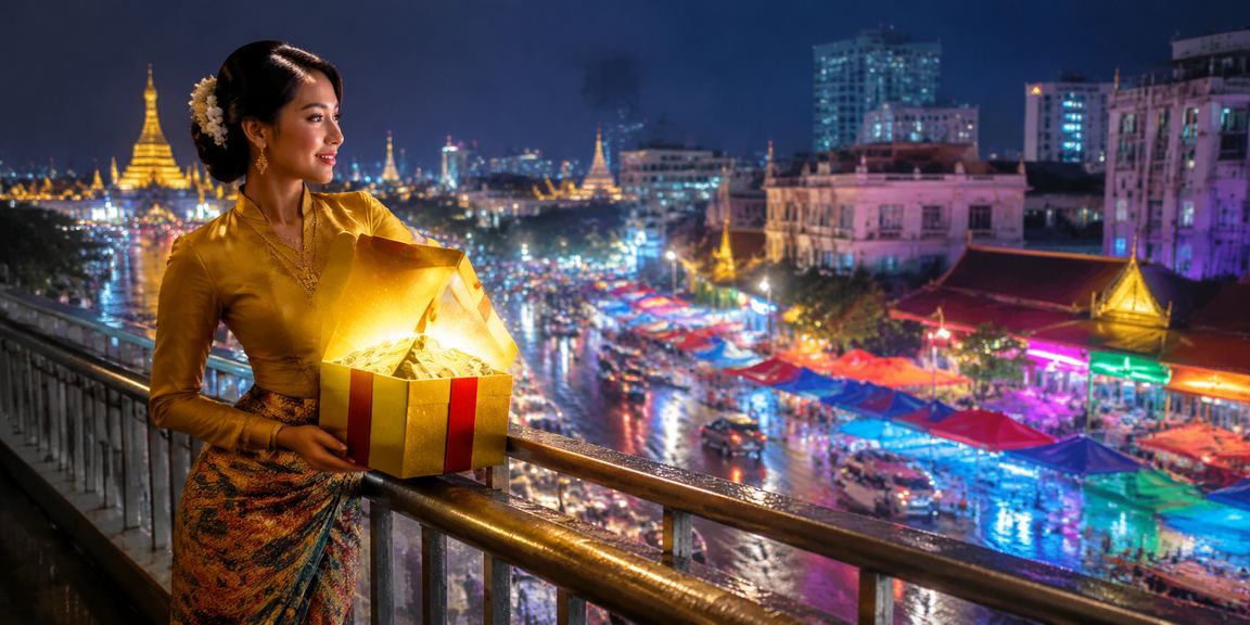 ရန်ကုန်မြို့မတွင် ညနေအခါ ဖုန်းဖြင့် ဖဲကစားသည့် မြန်မာနည်းပါဝင်သူများ